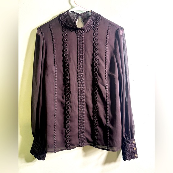 Ted Baker , black long sleeve blouse, size 2. - Picture 1 of 6